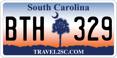 SC license plate BTH329