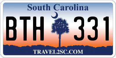 SC license plate BTH331