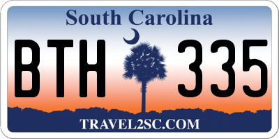 SC license plate BTH335