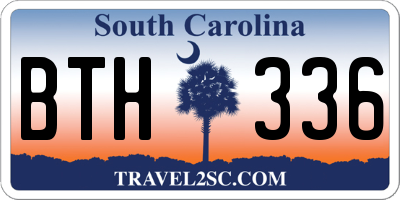 SC license plate BTH336