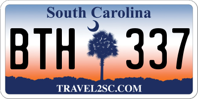 SC license plate BTH337