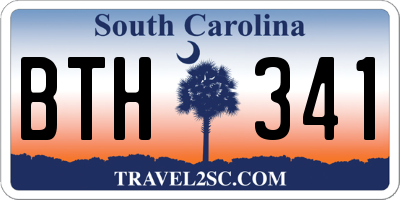 SC license plate BTH341