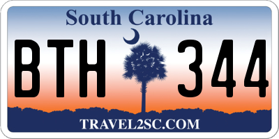 SC license plate BTH344