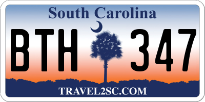 SC license plate BTH347