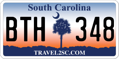 SC license plate BTH348