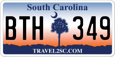 SC license plate BTH349