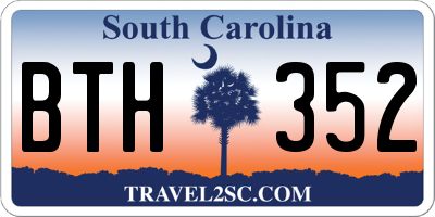 SC license plate BTH352