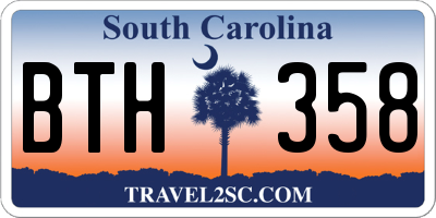 SC license plate BTH358
