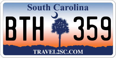 SC license plate BTH359
