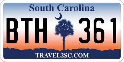 SC license plate BTH361
