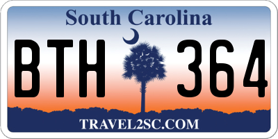 SC license plate BTH364