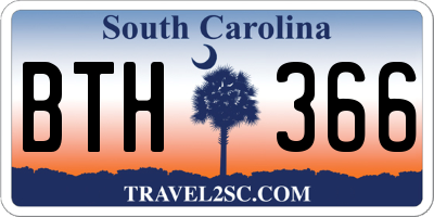 SC license plate BTH366