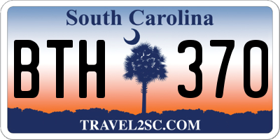 SC license plate BTH370