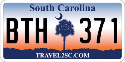 SC license plate BTH371