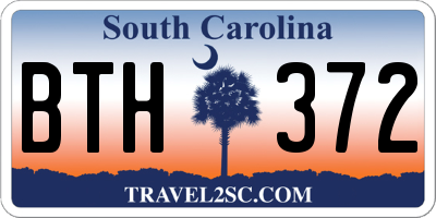 SC license plate BTH372
