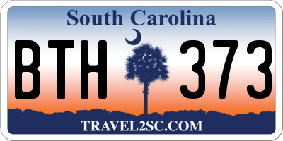 SC license plate BTH373