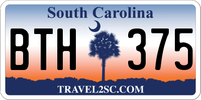 SC license plate BTH375