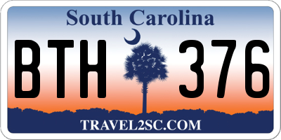 SC license plate BTH376