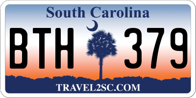SC license plate BTH379
