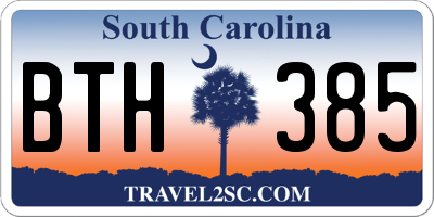 SC license plate BTH385