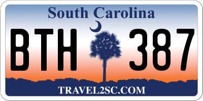 SC license plate BTH387