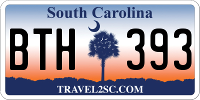 SC license plate BTH393