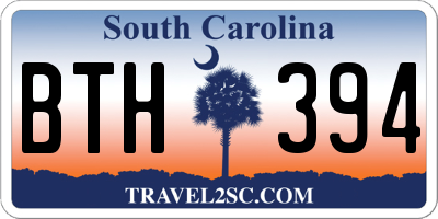 SC license plate BTH394