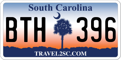 SC license plate BTH396