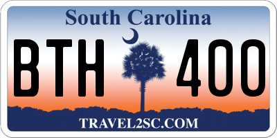 SC license plate BTH400