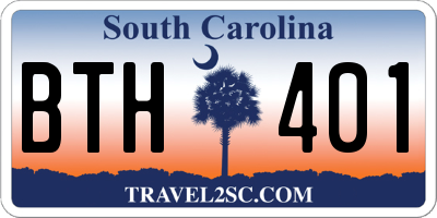 SC license plate BTH401