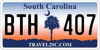 SC license plate BTH407