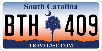 SC license plate BTH409