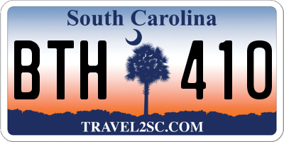 SC license plate BTH410