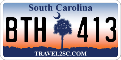 SC license plate BTH413