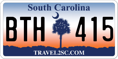 SC license plate BTH415