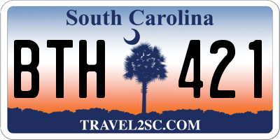 SC license plate BTH421
