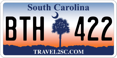 SC license plate BTH422