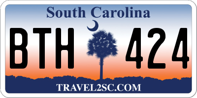 SC license plate BTH424