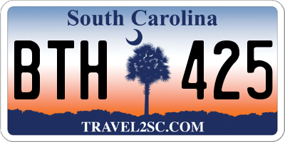 SC license plate BTH425