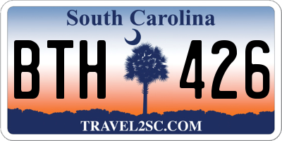 SC license plate BTH426