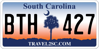 SC license plate BTH427