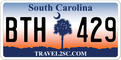 SC license plate BTH429
