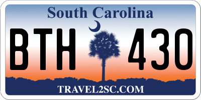 SC license plate BTH430