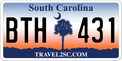 SC license plate BTH431