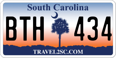 SC license plate BTH434