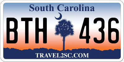 SC license plate BTH436
