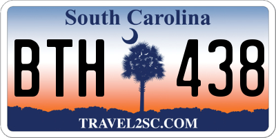 SC license plate BTH438