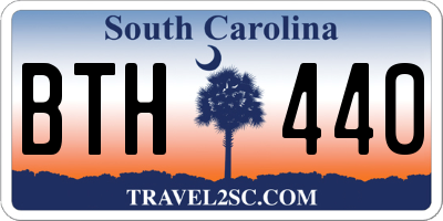SC license plate BTH440