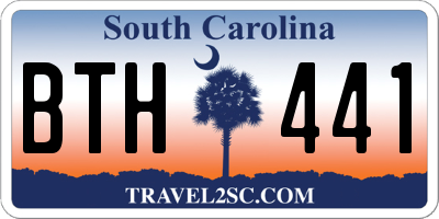 SC license plate BTH441