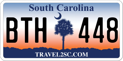 SC license plate BTH448